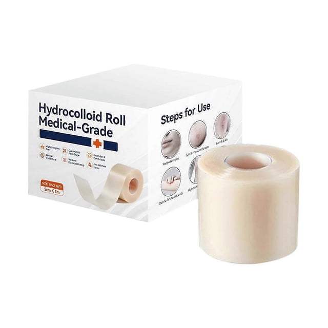 Hydrocolloid Roll 8x8x6cm Large Waterproof Pimple Patches Flexible Absorbent Invisible Tape for Blister Burn Skin