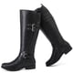 thumbnail image 1 of Botas altas hasta la rodilla Ruiee 231118 para mujer, color negro, PU, talla 8, 1 of 7