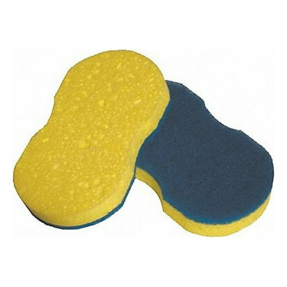 Tough Guy Scrubber Sponge,6 in L,Blue/Yellow,PK20 2NTJ2
