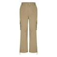 thumbnail image 5 of Women's Y2K Cargo Pants: High Waist Wide-Leg Tactical Pants with 6 Pockets - Lightweight Streetwear Hiking Fashion, 5 of 8
