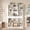 White(shipped in 2 packages), variant on 75" Tall 9-Tier Bookcase with Drawers, 47" Wide Farmhouse Storage Cabinet, Adjustable Shelves(Black)