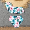 thumbnail image 4 of ibiyuan Swimming Suit for Girls Two Piece Adjustable Straps Girls Bathing Suits Size 14-16 Ruffle Tankini with Shorts Swim Tank Top Hawaiian Swimwear Set Teens Girl,5-6 Years, 4 of 5