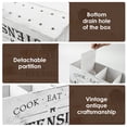 thumbnail image 3 of Tzdxfgl 14.5" x 6.7" x 5.5" Extra Large Kitchen Utensils Holder with 4 Compartments, Wooden Utensil Organizer for Kitchen Countertop, Farmhouse Decor, Rustic Cooking Utensil, 3 of 11