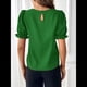 thumbnail image 5 of Blusa de de Corta , Elegante y con Cuello para Mujer, Blusa de Verano. Verde XXL, 5 of 8