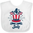 thumbnail image 3 of Inktastic 4th of July with Hat Flags and Stars Boys or Girls Baby Bib, 3 of 4
