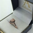 thumbnail image 5 of Oval Morganite and Black Diamond Halo Fashion Ring 14k Rose Gold 1.30ct, 5 of 5