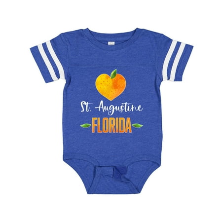 

Inktastic St. Augustine Florida Orange in Heart Gift Baby Boy or Baby Girl Bodysuit