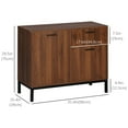 thumbnail image 3 of HOMCOM Kitchen Cabinet w/ Drawer, Enclosed Cabinet & Adjustable Shelves, 3 of 10