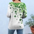 thumbnail image 4 of St Patricks Day Shirts Women Tie Dye 3/4 Sleeve Irish Shamrock Casual Tees Clover Graphic Paddys Tops, 4 of 6