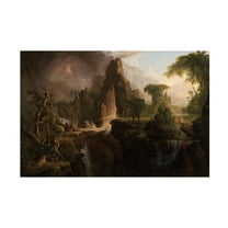 Trademark Fine Art Thomas Cole Expulsion From The Garden Of Eden Canvas Wall Art - 12x19