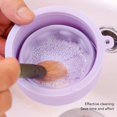 thumbnail image 4 of Makeup Brush Cleaning Bowl, Compact Size Multifunction Cosmetic Brush Cleaner Cup Folding Storage With Lid For Outing, 4 of 8