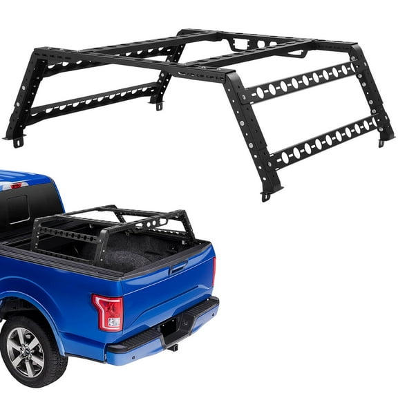 Hemoton Truck Bed Rack Adjustable Design for Industrial Use Black