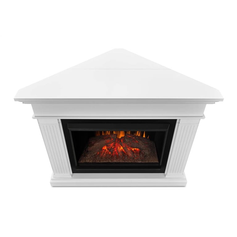 Real Flame Kennedy Grand Corner Electric Fireplace, White - Walmart.com