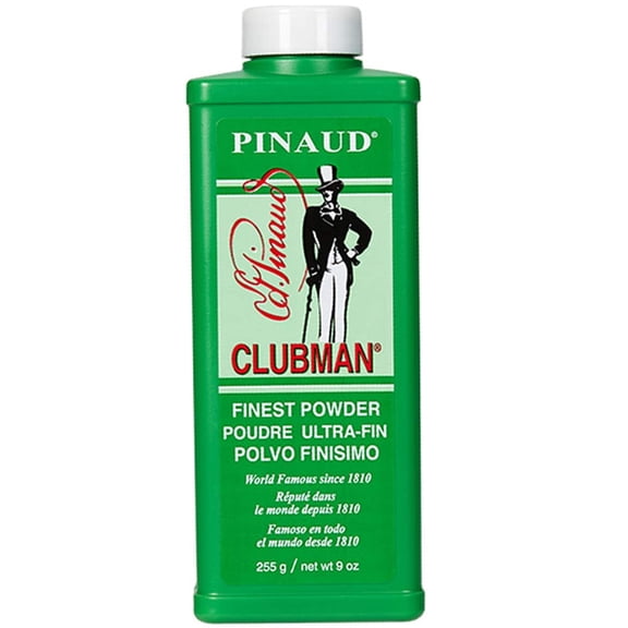 Pinaud Clubman Finest Powder for Men, Cornstarch Zinc Oxide Kaolin Formula, 9 oz