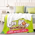 thumbnail image 4 of Om Nom anti-pilling, suave, ligera, esponjosa y acogedora de lujo para hogar y cocina – Perfecta para niños y adultos,120X150cm, 4 of 6