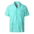 thumbnail image 1 of XDZJLR Men Shirt Spring And Summer Fashion And Leisure Dongfeng Pocket Button Lapel Short Sleeve Tops, 1 of 7