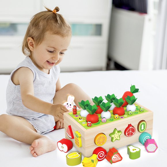 Black Friday TIMIFIS Toys Puzzle Wooden Animal Puzzle Car Toy For Toddler Ages 1-6 Number Puzzles Car Best Gifts Kids Christmas Gifts