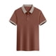 thumbnail image 2 of pstuiky camisetas para hombre, Camisa informal de verano con solapa y botones de color liso para hombre camisetas de hombre l, 2 of 7