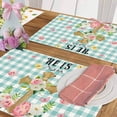 thumbnail image 4 of Aoznliie Easter Placemats, Linen Printed Table Mats with Rabbit Egg Design, 17.7x12 Inch Heat Resistant Washable Placemat for Spring Holiday Dining Table Decor (Multicolor, Set of 4), 4 of 7