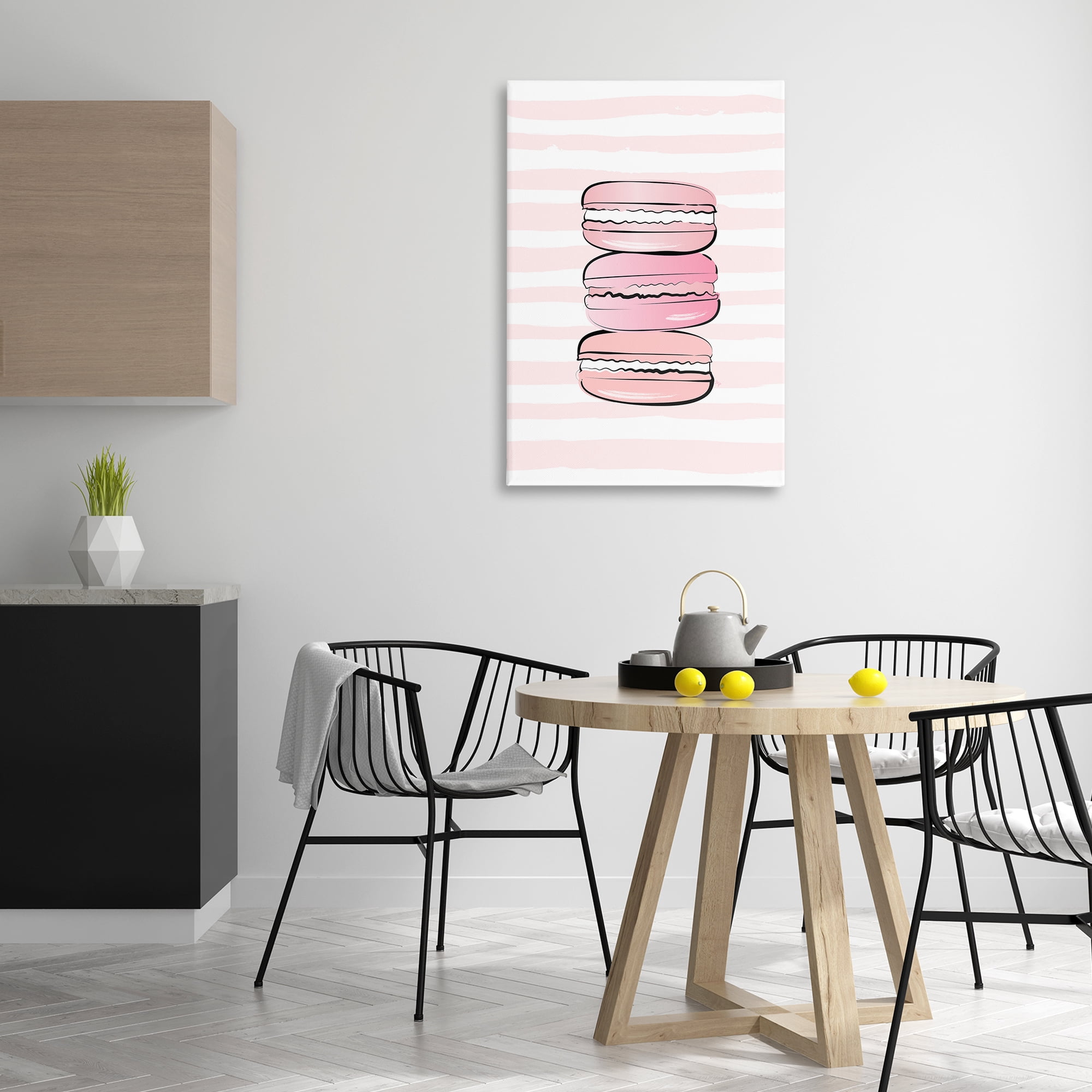 Stupell Industries Blush Pink Macarons Food & Beverage Painting Gallery Wrapped Canvas Art Print Wall Art, 24 x 36