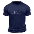 thumbnail image 4 of Busydd Men's T-Shirts Fashion Love Heart Print Valentines Day Shirt Casual Summer Round Neck Short Sleeve Mens Tshirt 2XL, 4 of 4