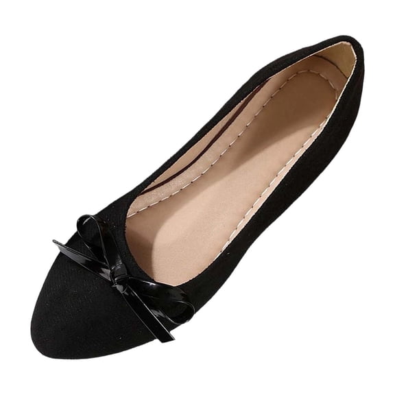 Wensltd Women's Lightweight Shoes Loafers Comfortable Walking Shoes Round Toe Soft Sole Casual Shoes Black