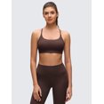 thumbnail image 2 of CRZ YOGA Butterluxe Twist Cross Back Sports Bras for Women Padded Adjustable Spaghetti Straps Yoga Top, 2 of 5