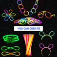 thumbnail image 2 of Glow Luminous Fluorescent Bracelets, 100 Fluorescent Light Sticks With 122 Connectors For Making Necklaces And Bracelets, 2 of 3