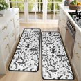 thumbnail image 4 of Kitchen Rugs Sets Of 2,White Planet Cat Feather Pattern Anti Fatigue Kitchen Mat Rugs Non Slip Washable,Decorative Kitchen Floor Mats for Kitchen,Sink,Laundry,17"x47"+17"x47", 4 of 5