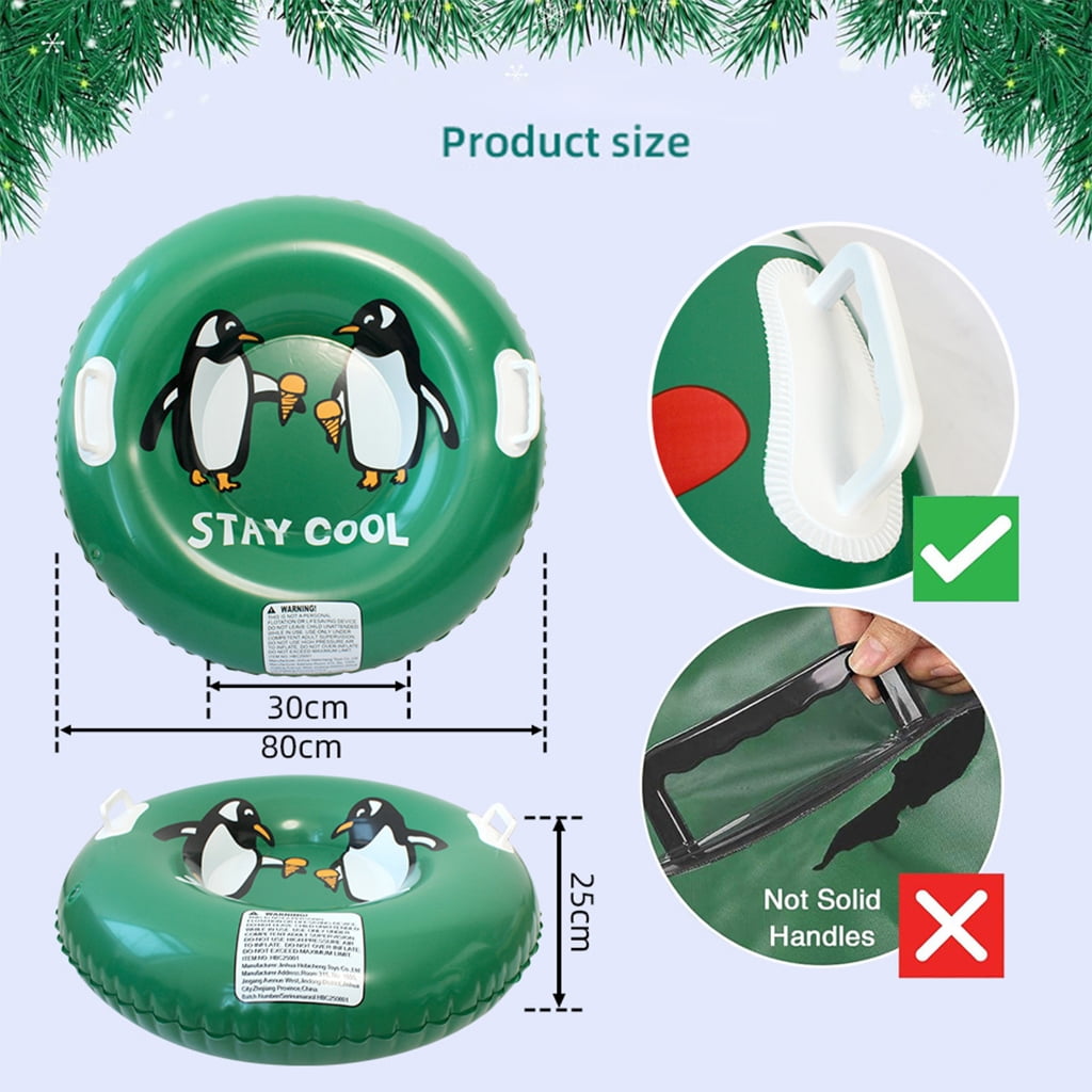 Zeiwohndc Multipurpose Inflatable Snow Sleds Suitable For Beach Grassland Sliding