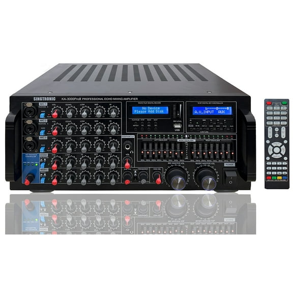 Singtronic KA-3000ProII Professional KJ/DJ 3000W Mixing Amplifier Equalizer Karaoke & USB Recording