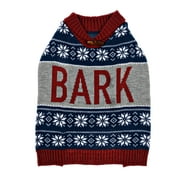 Vibrant Life Fair Isle Dog Sweater, Red Bark, Extra Small
