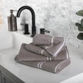 thumbnail image 2 of Lavish Home 8-Piece 100% Cotton Complete Bath Towels Set, White and Silver, 2 of 8