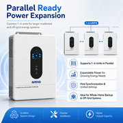 ANENJI 12000W Hybrid Solar Inverter 48V,Dual MPPT 500V 160A Charger,120/240V Split-Phase,Support Parallel 6 Units UL certification