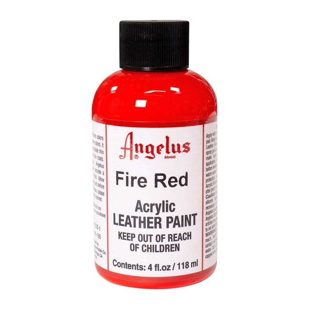 Pintura Acrílica para Cuero Angelus Rojo Fuego 118 ml