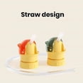 thumbnail image 2 of Reusable Water Bottle Straw Lid 2pcs Green, 2 in 1 Spill Proof Cap for Standard Bottles BPA Free, 2 of 6