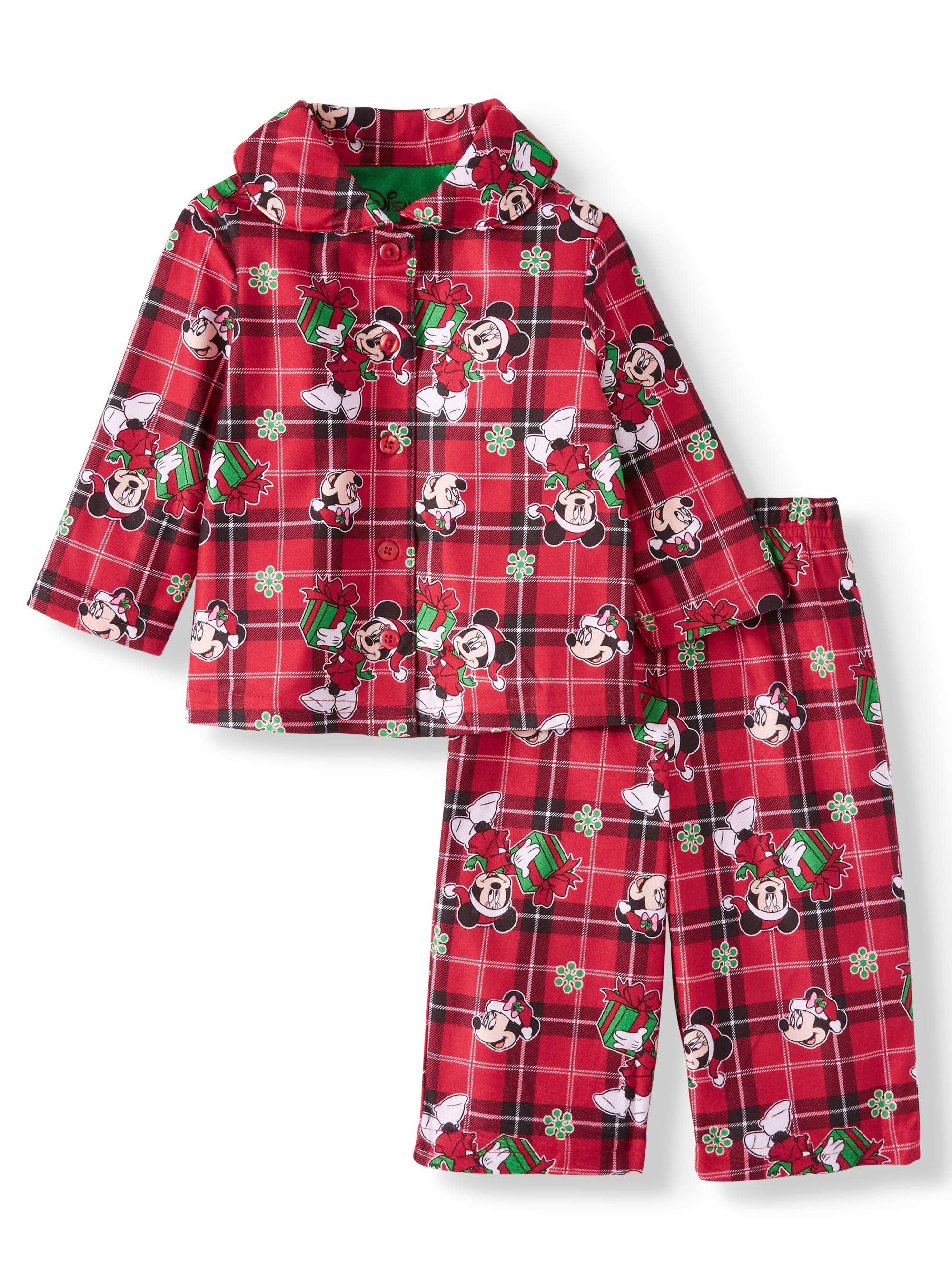 Minnie Mouse Christmas Holiday Baby Toddler Girl Coat Style Pajamas