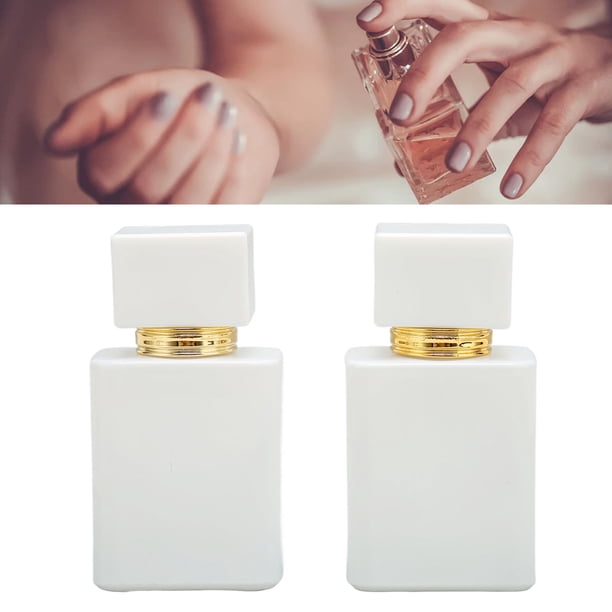 Botella de perfume de vidrio vacía atomizador ANGGREK 30 ml 2 piezas blanca recargable