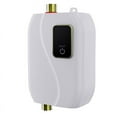 thumbnail image 1 of TFixol Instant 110V Electric Water Heater for Kitchen & Bathroom, Compact Flow-Controlled Temperature, Stainless Steel, White, US Plug, 3000W/3500W, IPX4 Waterproof, 1 of 7