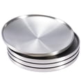 thumbnail image 1 of Sumerflos Assiette de Souper en Acier Inoxydable 304, Assiette à Dessert Ronde à Double Couche de 9 Pouces, Assiette de Service pour Salade de Camping pour Cuisine Familiale, Camping en Plein Air, Collation et BBQ - Ensemble de 4, 1 of 5