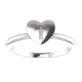 thumbnail image 3 of FB Jewels 925 Sterling Silver Heart with Cross Ring Size 7, 3 of 3