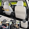 thumbnail image 4 of for HONDA HR-V 2024 Car Seat Cover, Gray Car Seat Covers, Waterproof Leather Full Set of 5 Seats Easy to Clean and Install Beautify Interior, Pet Car Seat Covers, 4 of 9