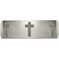 thumbnail image 3 of Titanium Brushed Cross Laser Design 8mm Band (Size 9) Made In China tb26d-9, 3 of 5