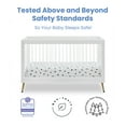 thumbnail image 2 of Delta Children Sloane 4-in-1 Acrylic Convertible Crib - Includes Conversion Rails, Bianca White w/Melted Bronze, 2 of 11