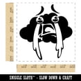 thumbnail image 2 of Sad Crying Rain Cloud Self-Inking Rubber Stamp Ink Stamper - Blue Ink - Large 1-1/2 Inch, 2 of 7