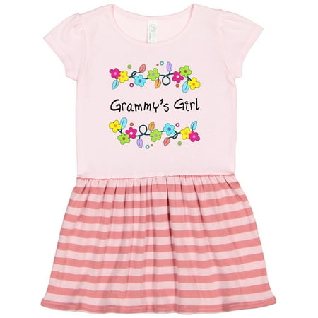 

Inktastic Grammys Girl- Bright Flowers Gift Toddler Girl Dress