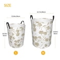 thumbnail image 5 of Daiia Vintage Stylized White Color Round Laundry Basket with Handles Thickened Waterproof Circular hamper,Dirty Clothes Storage Basket for Bedroom,Bathroom,College Dorm-Small, 5 of 8