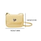 thumbnail image 2 of Bolso de hombro cuadrado pequeño con cerradura en forma de corazón de moda para mujer (amarillo), 2 of 9
