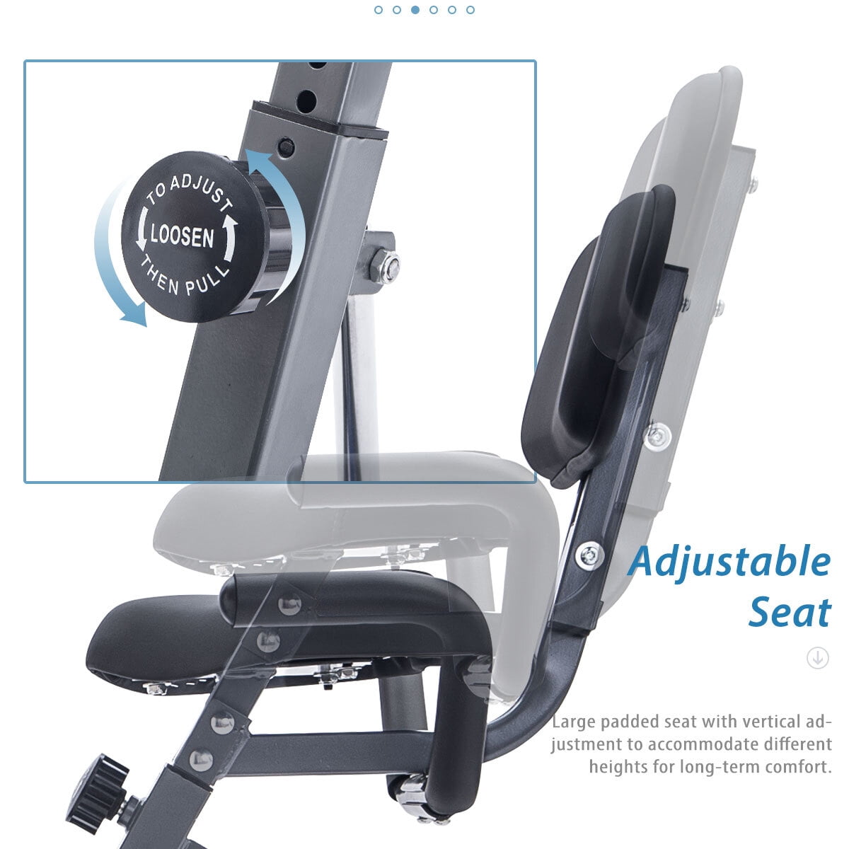 Euroco 350LBS Folding Exercise Bike, Upright & Recumbent Indoor Cycling Bicycle for Home,X-Bike Gym Workout,Blue