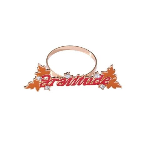 

Zlekejiko Creative English Letter Napkin Ring Thanksgiving Napkin Buckle Restaurant Simple Lovers Western Restaurant Napkin Ring